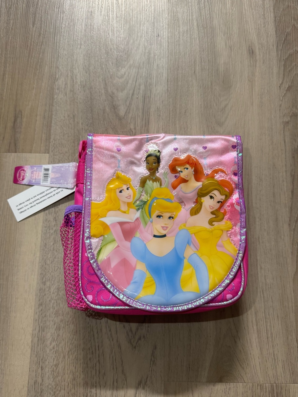 Disney Princess Lunch Bag with purple list.